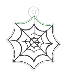 Spider Web Shaker snap tab and eyelet fob machine embroidery file (single and multi files included) DIGITAL DOWNLOAD