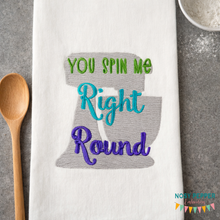 Load image into Gallery viewer, Spin Me Right Round design (5 sizes included) machine embroidery design DIGITAL DOWNLOAD