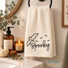 Load image into Gallery viewer, Spooky Bat machine embroidery design (4 sizes included) DIGITAL DOWNLOAD