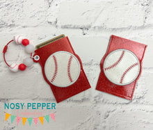Load image into Gallery viewer, Sports applique card holder set (5 designs in 2 options included) machine embroidery design DIGITAL DOWNLOAD