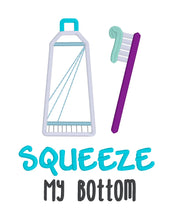 Load image into Gallery viewer, Squeeze my bottom (4 sizes included) machine embroidery design DIGITAL DOWNLOAD