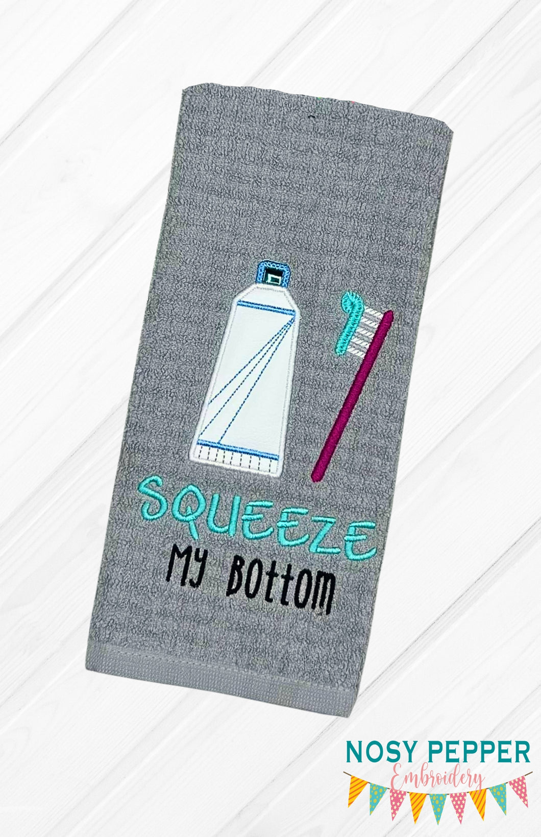 Squeeze my bottom (4 sizes included) applique machine embroidery design DIGITAL DOWNLOAD