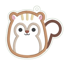 Load image into Gallery viewer, Squirrel Squishy Applique bookmark machine embroidery file DIGITAL DOWNLOAD
