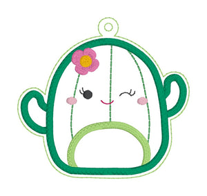 Squishy Cactus Applique bookmark machine embroidery file DIGITAL DOWNLOAD