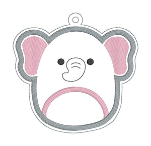 Squishy Elephant Applique bookmark machine embroidery file DIGITAL DOWNLOAD