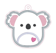 Load image into Gallery viewer, Koala Squishy Applique bookmark machine embroidery file DIGITAL DOWNLOAD