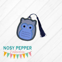 Load image into Gallery viewer, Squishy Owl Applique bookmark/bag tag/ornament machine embroidery file DIGITAL DOWNLOAD