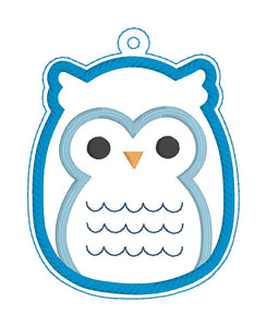 Squishy Owl Applique bookmark machine embroidery file DIGITAL DOWNLOAD
