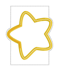 Star applique shaker card case machine embroidery design (2 versions included) DIGITAL DOWNLOAD