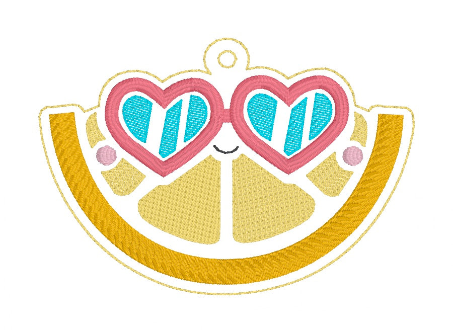 Lemon Bookmark Summer Lemon bookmark/bag tag/ornament machine embroidery file DIGITAL ...