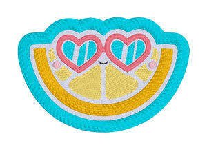 Summer Lemon patch machine embroidery design (2 sizes included) DIGITAL DOWNLOAD