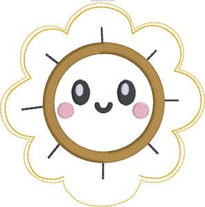 Sunflower mini stuffie machine embroidery design DIGITAL DOWNLOAD