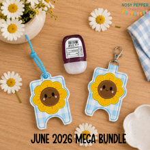 Load image into Gallery viewer, Sunflower Appliqué Sanitizer Case (2 sizes available) machine embroidery design DIGITAL DOWNLOAD