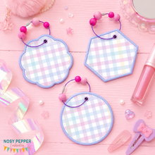 Load image into Gallery viewer, Full appliqué bag tag set (3 designs included) machine embroidery design DIGITAL DOWNLOAD