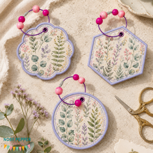Load image into Gallery viewer, Full appliqué bag tag set (3 designs included) machine embroidery design DIGITAL DOWNLOAD