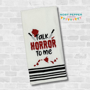 Talk Horror To Me machine embroidery design (4 sizes included) DIGITAL DOWNLOAD