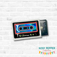 Load image into Gallery viewer, Tape applique Gift Card holder machine embroidery design DIGITAL DOWNLOAD