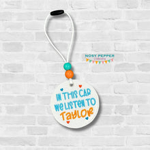 Load image into Gallery viewer, In This Car Taylor double sided car tag machine embroidery design DIGITAL DOWNLOAD