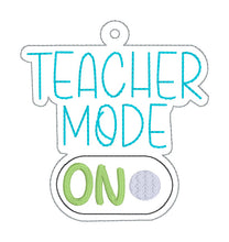 Load image into Gallery viewer, Teacher Mode bookmark machine embroidery file DIGITAL DOWNLOAD