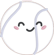 Load image into Gallery viewer, Tennis mini stuffie machine embroidery design DIGITAL DOWNLOAD