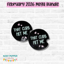 Load image into Gallery viewer, That Curb Car coaster (2 sizes included) —FEB 26 MB—machine embroidery design DIGITAL DOWNLOAD