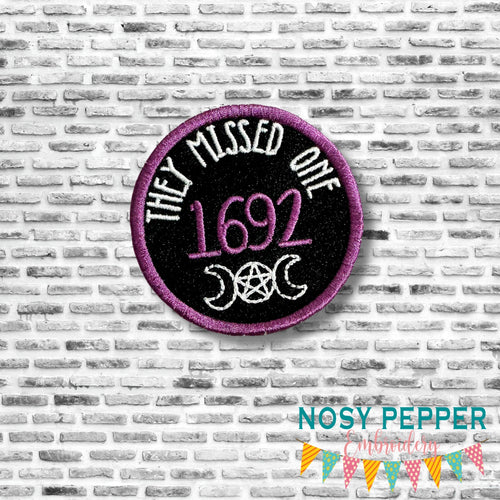 They Missed One patch machine embroidery design (2 sizes included) DIGITAL DOWNLOAD