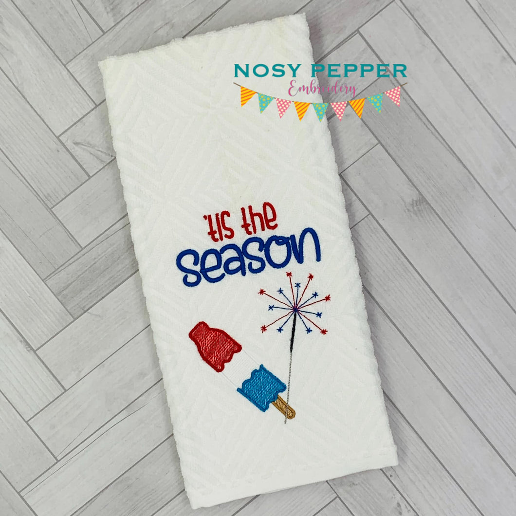 Tis The Season machine embroidery design (5 sizes included) DIGITAL DOWNLOAD