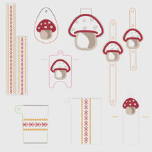 Load image into Gallery viewer, Toadstool Grab &amp; Go Collection – Machine Embroidery Designs (7 Designs Included) Digital Download