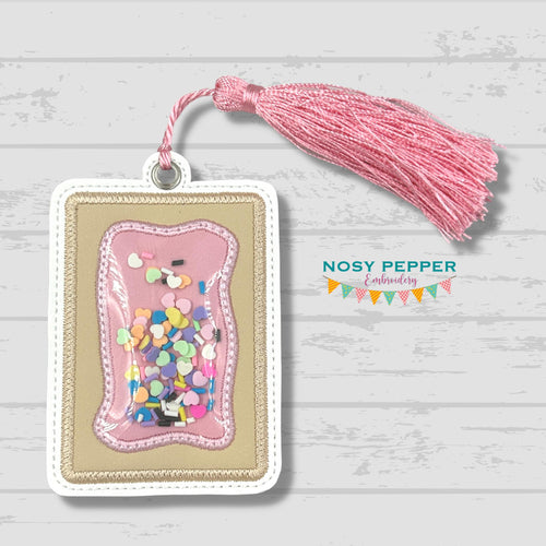 Toaster Tart Applique Shaker bookmark/bag tag/ornament machine embroidery file DIGITAL DOWNLOAD