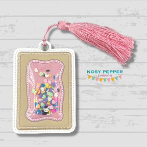 Toaster Tart Applique Shaker bookmark/bag tag/ornament machine embroidery file DIGITAL DOWNLOAD