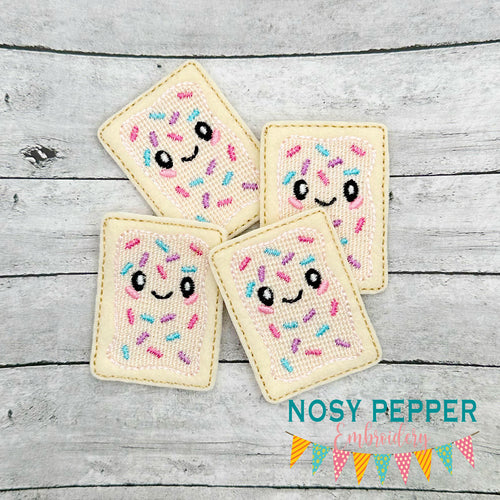 Toaster Tart feltie embroidery file (single and multi files included) DIGITAL DOWNLOAD
