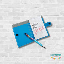 Load image into Gallery viewer, Badass top load notebook cover machine embroidery design DIGITAL DOWNLOAD