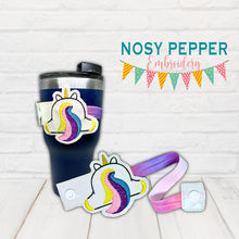 Load image into Gallery viewer, Unicorn Butt Bottle Band machine embroidery design DIGITAL DOWNLOAD
