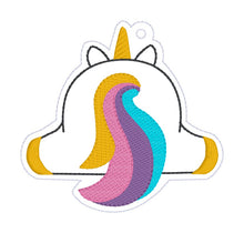 Load image into Gallery viewer, Unicorn Butt bookmark machine embroidery file DIGITAL DOWNLOAD