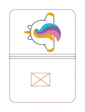 Load image into Gallery viewer, Unicorn Butt notebook cover machine embroidery design (2 sizes available) DIGITAL DOWNLOAD