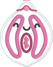 Load image into Gallery viewer, Vagina mini stuffie machine embroidery design DIGITAL DOWNLOAD