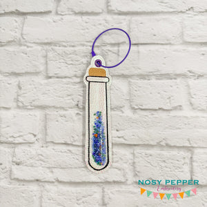 Vial Shaker bag tag/bookmark machine embroidery design DIGITAL DOWNLOAD