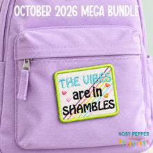 Load image into Gallery viewer, The Vibes patch (2 sizes included) machine embroidery design DIGITAL DOWNLOAD