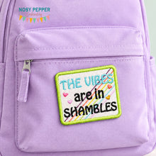Load image into Gallery viewer, The Vibes patch (2 sizes included) machine embroidery design DIGITAL DOWNLOAD