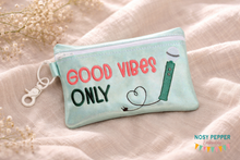 Load image into Gallery viewer, Good Vibes Only ITH Bag (4 sizes available) MARCH 26 MATURE BUNDLE machine embroidery design DIGITAL DOWNLOAD