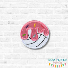 Load image into Gallery viewer, Volleyball Drip patch (2 sizes included) machine embroidery design DIGITAL DOWNLOAD