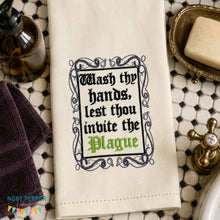 Load image into Gallery viewer, Wash Thy Hands machine embroidery design (4 sizes included) DIGITAL DOWNLOAD