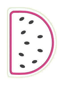 Watermelon applique mug rug machine embroidery design (4 sizes and 2 versions included) DIGITAL DOWNLOAD