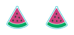 Watermelon ITH earrings May 2024 Mystery Bundle machine embroidery design DIGITAL DOWNLOAD