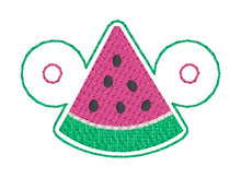 Load image into Gallery viewer, Watermelon Shoe Charm machine embroidery design single and multi files (3 versions included) DIGITAL DOWNLOAD