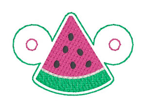 Watermelon Shoe Charm machine embroidery design single and multi files (3 versions included) DIGITAL DOWNLOAD