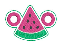Load image into Gallery viewer, Watermelon Shoe Charm machine embroidery design single and multi files (3 versions included) DIGITAL DOWNLOAD