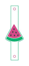 Load image into Gallery viewer, Watermelon Shoe Charm machine embroidery design single and multi files (3 versions included) DIGITAL DOWNLOAD