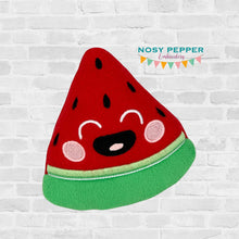 Load image into Gallery viewer, Watermelon stuffie (5 sizes included) machine embroidery design machine embroidery design DIGITAL DOWNLOAD
