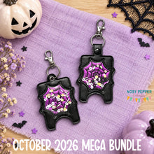 Load image into Gallery viewer, Spider Web applique Sanitizer Case --2026 Spooky Mystery Bundle-- (2 sizes available) machine embroidery design DIGITAL DOWNLOAD